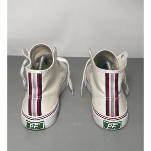 P.F. Flyers Center High Top White Canvas Shoes Sneakers Men's 6.5 Women's 8